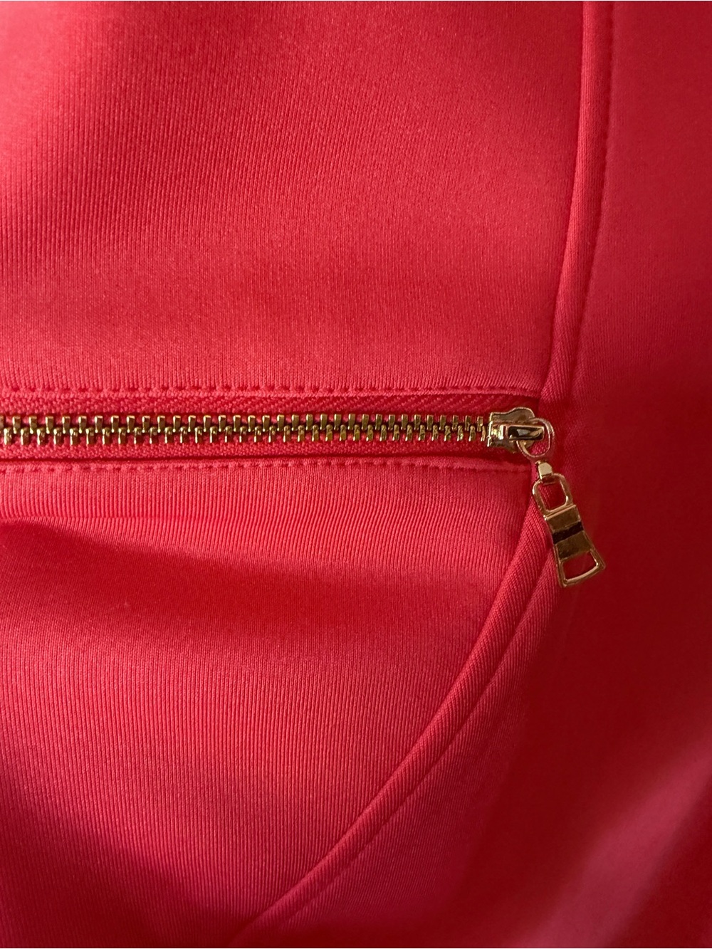 Sandra Darren Coral Midi Sheath Dress with Gold Zippers - Picture 3 of 6